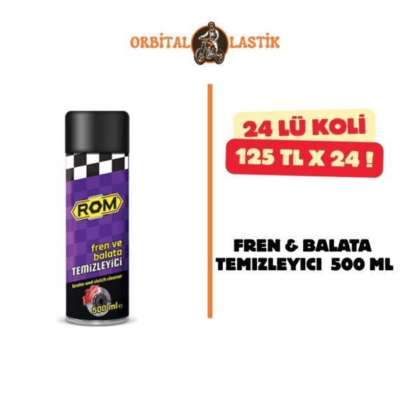 24 LÜ KOLİ (1) ROM FREN & BALATA TEMIZLEYICI SPREYİ 500 ML X 24